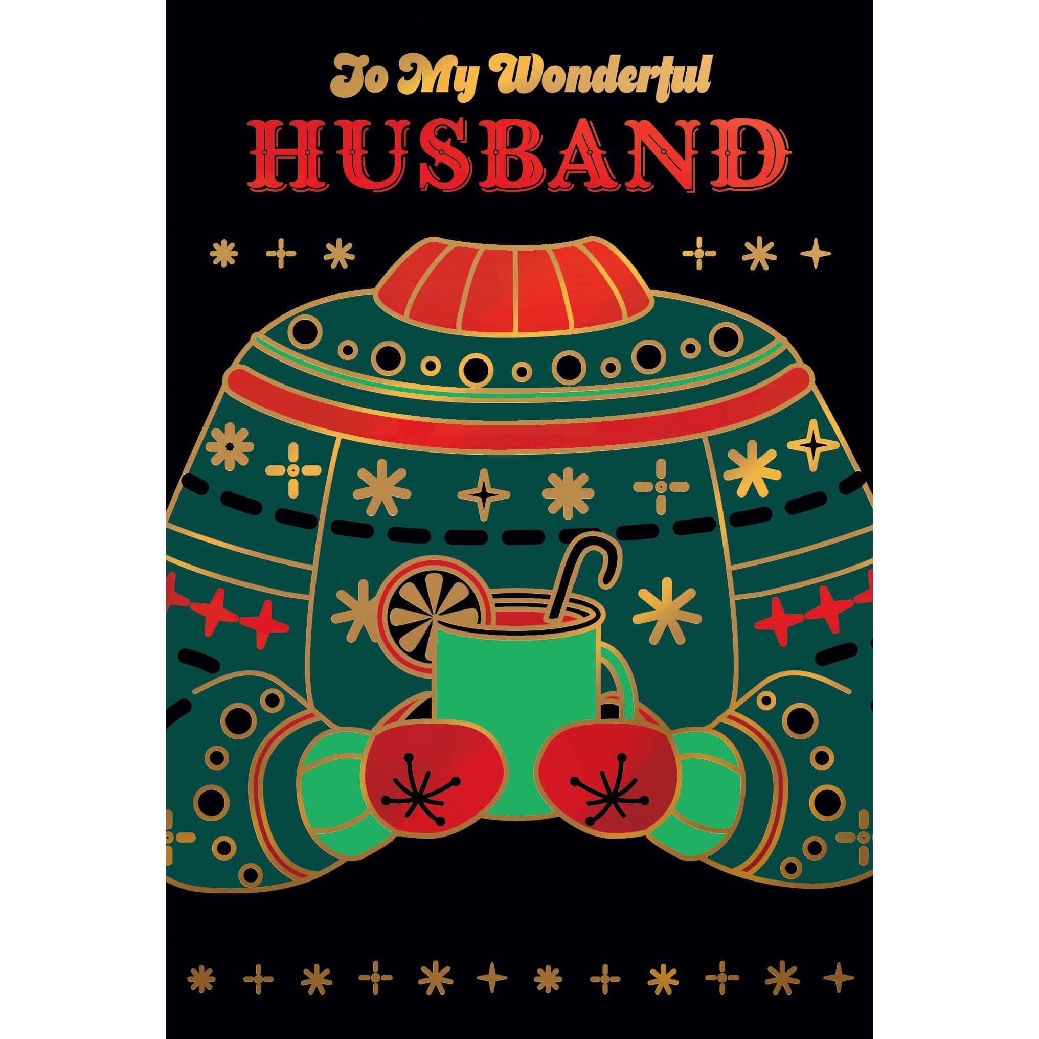 Pictura Christmas sweater Christmas card featuring festive holiday design for husbands, perfect for seasonal greetings.